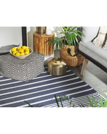 Tapis en matériaux synthétiques bleu 180x120cm