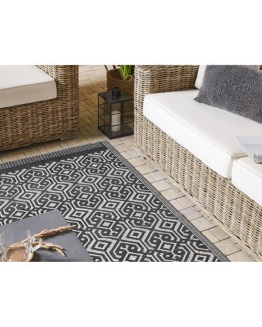 Tapis en matériaux synthétiques noir 180x120cm