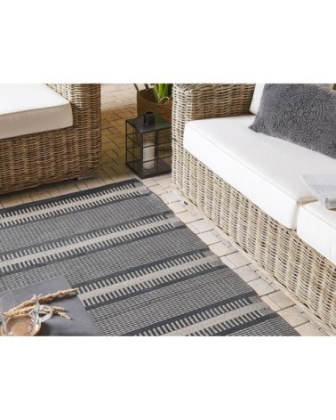 Tapis en matériaux synthétiques noir 230x160cm