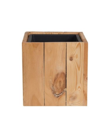 Cache-pot d'extérieur en bois solide bois clair H24