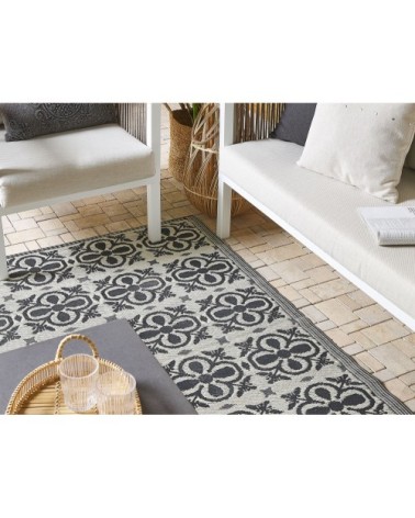 Tapis en matériaux synthétiques noir 180x120cm