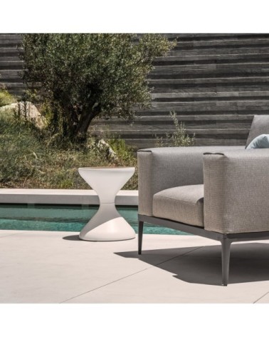 Table d'appoint blanche sans seau à glace