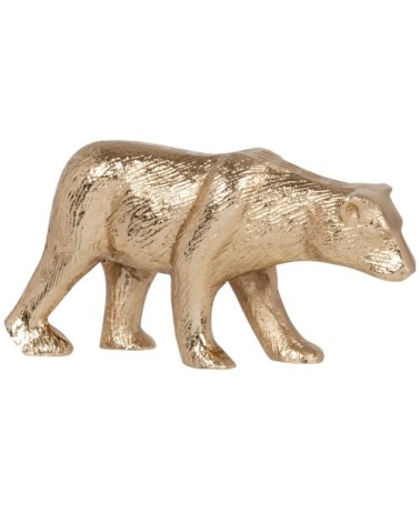Statuette ours en métal doré H9