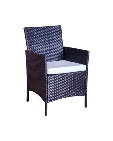 Salon de jardin 4 places en résine tressée