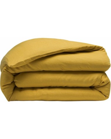 Housse de couette lin lave jaune 220x240 cm