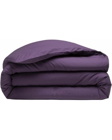 Housse de couette percale de coton violet 240x260 cm
