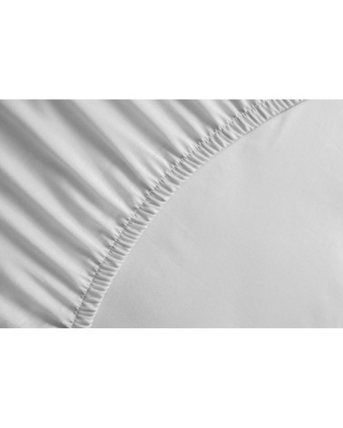 Drap Housse bonnet 25cm coton blanc 90x190 cm