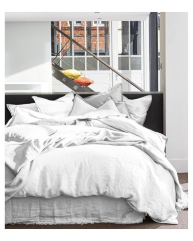 Housse de couette percale de coton blanc 220x240 cm