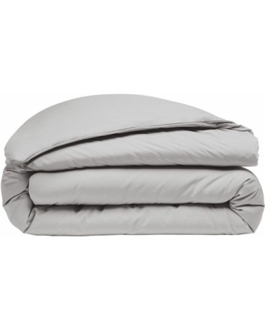 Housse de couette percale de coton gris 220x240 cm