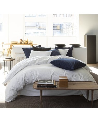 Housse de couette percale de coton blanc 240x260 cm