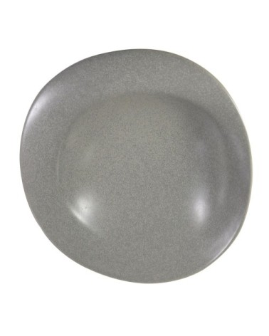 Assiette creuse en porcelaine gris 20,5 cm - Lot de 4