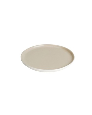 Assiette dessert en grès de table beige 22 cm - Lot de 6