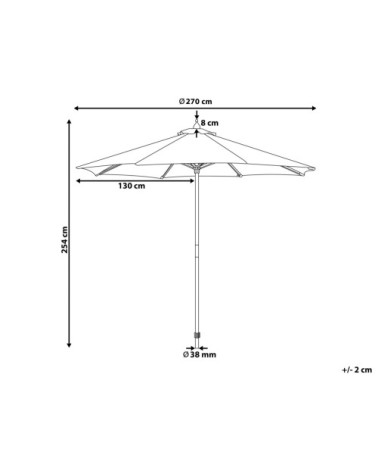Parasol de jardin en bois avec toile verte D270cm