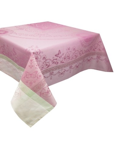 Nappe antitache déperlant pur coton rose 174X364