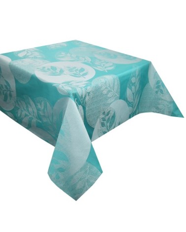 Nappe carrée  pur coton vert 180x180 cm
