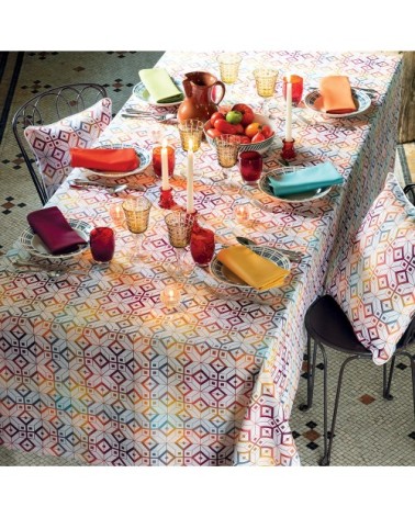 Nappe  pur coton multicolore 155x225