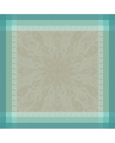 Nappe carrée antitache déperlant pur coton gris 174x174 cm