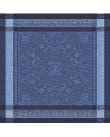 Nappe antitache déperlant coton & autres fibres bleu 174X414