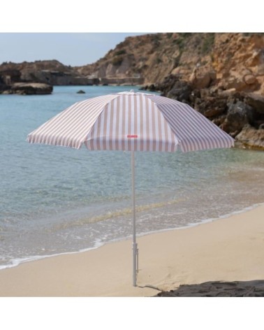 Parasol plage inclinable UPF50+ polyester beige