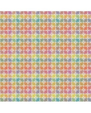 Nappe carrée  pur coton multicolore 155x155 cm