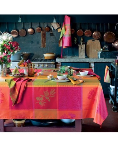 Nappe carrée  pur coton multicolore 89x89 cm