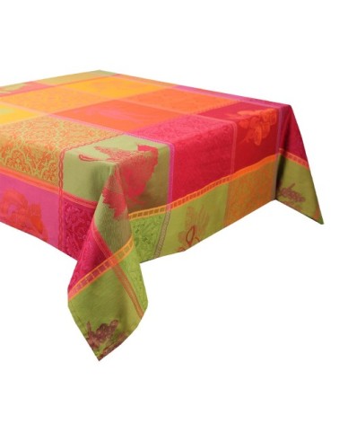 Nappe carrée  pur coton multicolore 89x89 cm