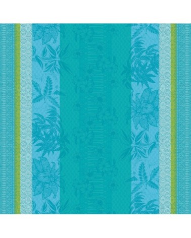 Nappe  pur coton vert 155x260