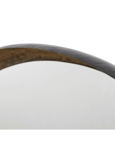 Miroir rond avec encadrement en métal doré D96