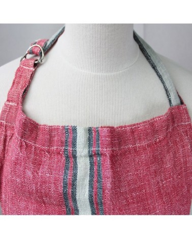 Tablier  pur lin rose 79.5X90