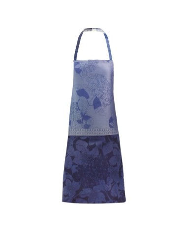 Tablier antitache déperlant pur coton bio bleu 86x76