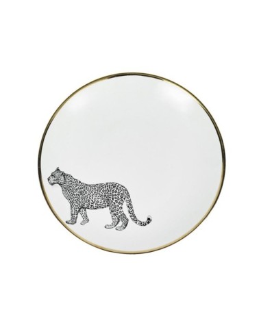Grande Assiette Porcelaine de Limoges Zèbre 26,5 cm