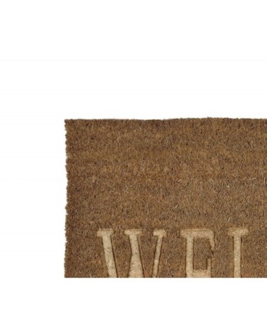 Paillasson avec message en fibre de coco marron 40 x 60