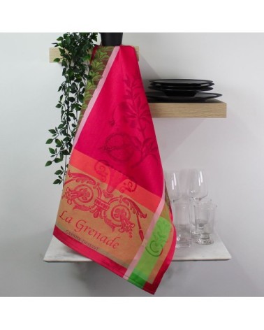 Torchon  pur coton vert 56x77