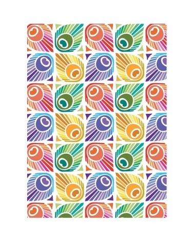 Torchon  pur coton multicolore 50x70