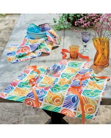 Torchon  pur coton multicolore 50x70