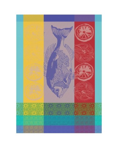 Torchon  pur coton multicolore 56x77