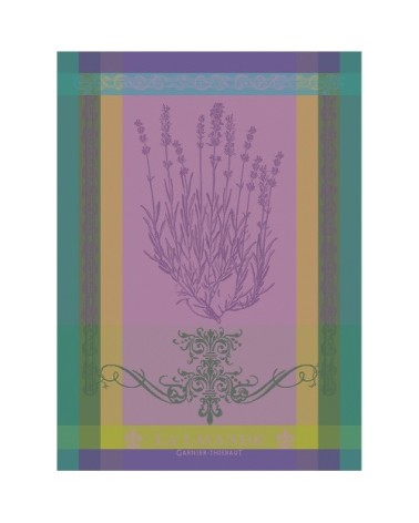 Torchon  pur coton violet 56x77