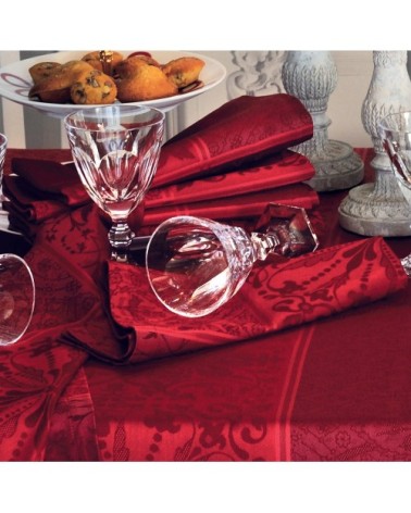 Serviette  pur coton bordeaux 54X54