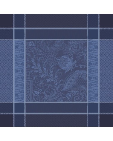 Serviette  coton & autres fibres bleu 54X54