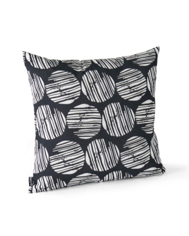 Coussin de jardin carré en polyester noir 45 x 45 x 8 cm