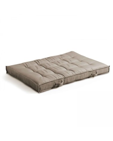 Coussin de sol matelassé en polyester taupe 120x80