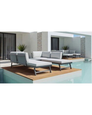 Salon de jardin 8 places en aluminium