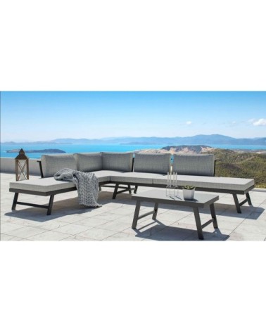 Salon de jardin 8 places en aluminium