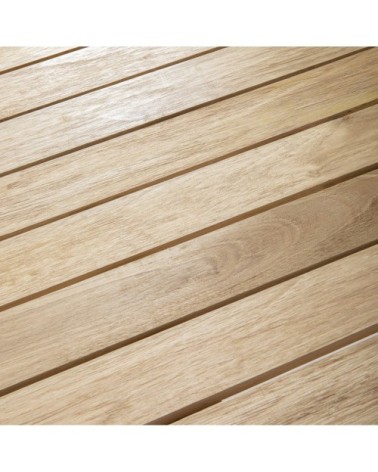 Table de jardin carrée aluminium et bois