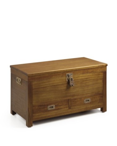 Coffre en bois marron