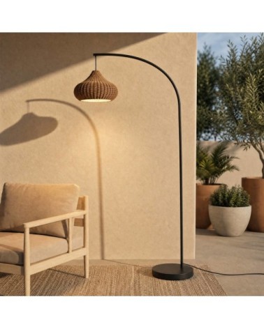 Luminaire de terrasse en bois marron