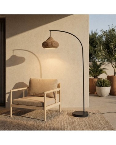 Luminaire de terrasse en bois marron