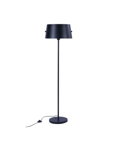 Lampadaire modulable en métal noir et doré