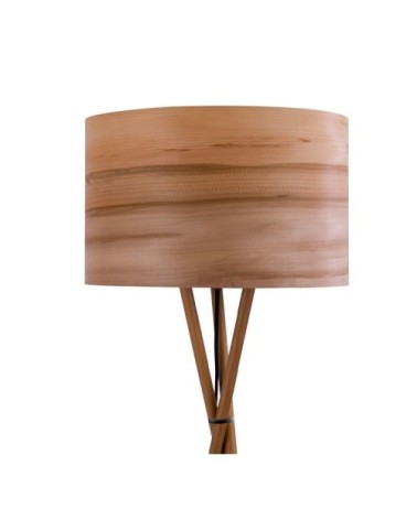 Lampadaire en bois d'hêtre et feuille de bois