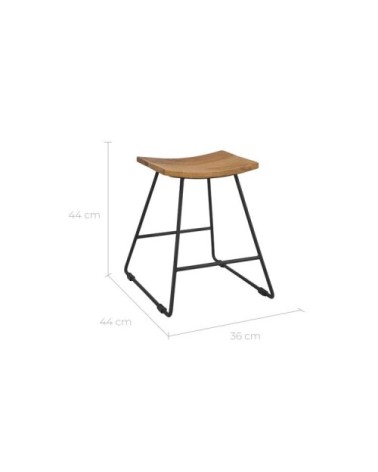 Tabouret en bois (lot de 2)